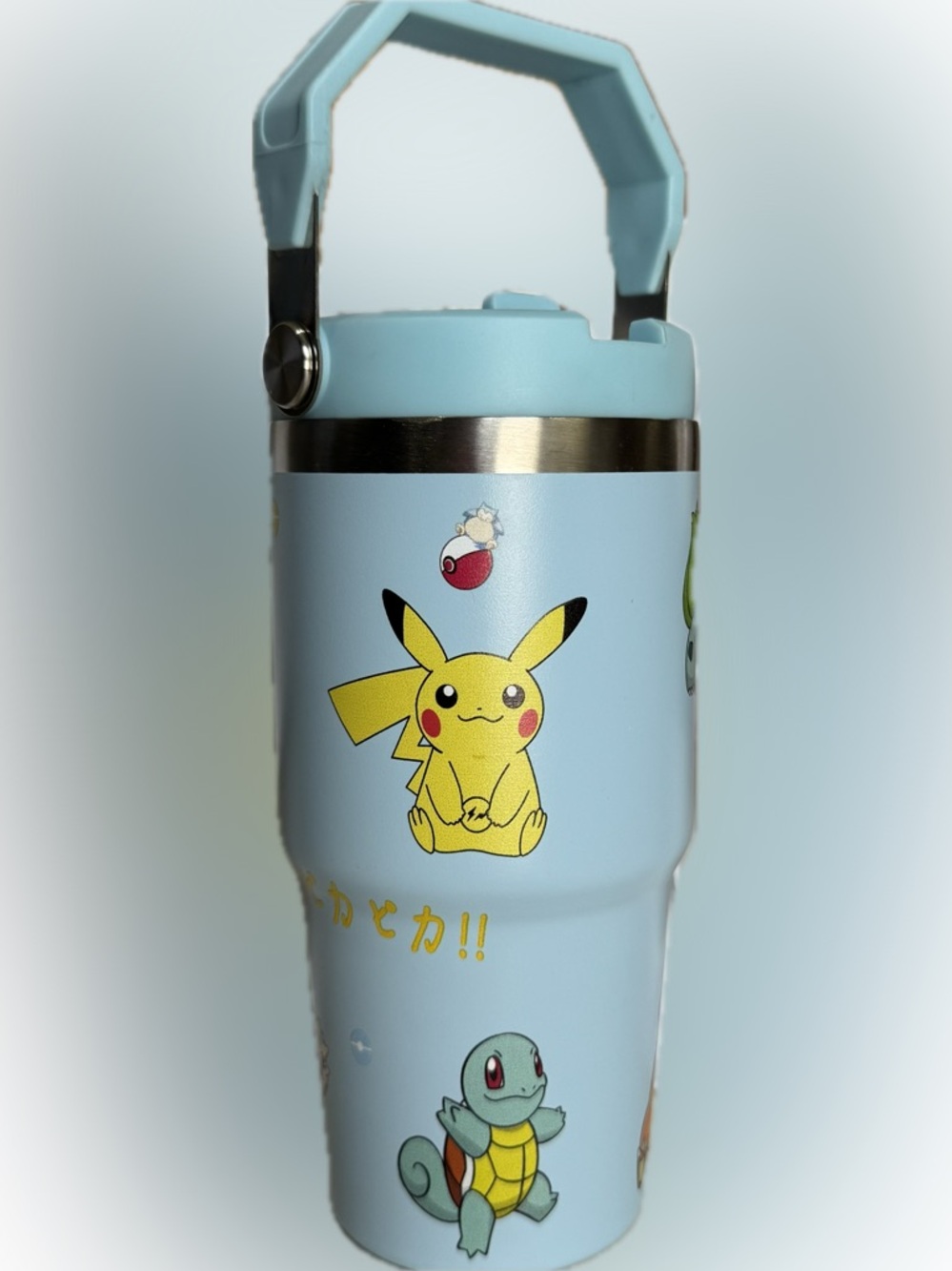 Stanley Light Blue Pokémon Character 20oz. Tumbler with Pikachu - Picture 3 of 9
